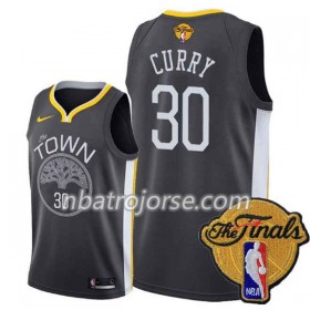 Män Golden State Warriors Tröja Stephen Curry 30 Black Town 2018 NBA Finals Nike Swingman